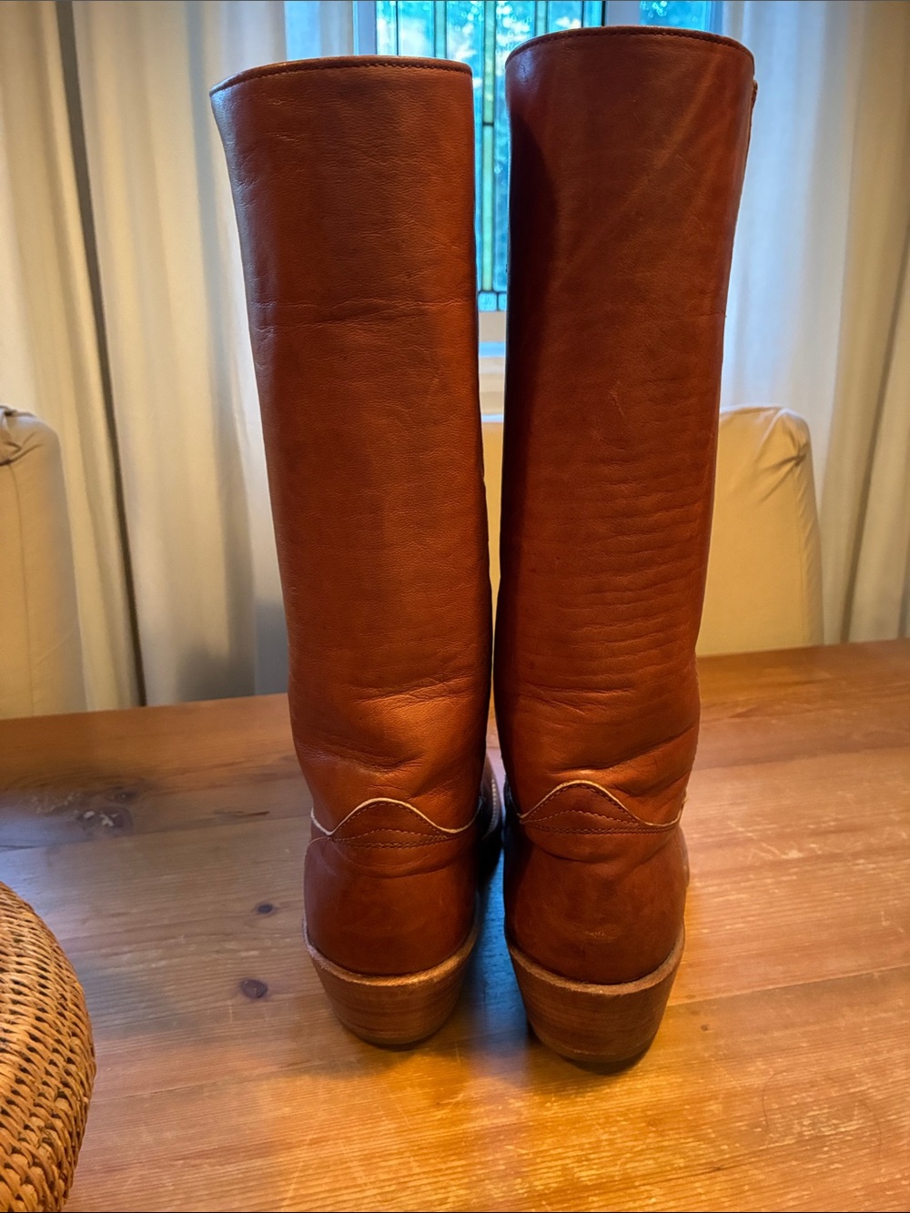 Vintage Frye Campus Tall Stovepipe Boots - 8D Mens - 10M Womens - Picture 6 of 16